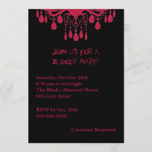 Invitation de Red Bloody Mary Halloween