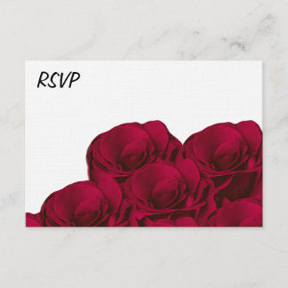 Invitation de Red Roses Floral RSVP