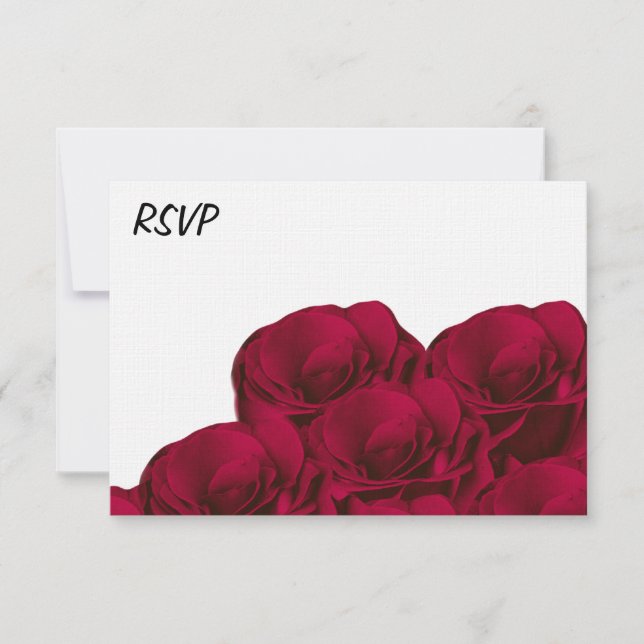 Invitation de Red Roses Floral RSVP (Devant)