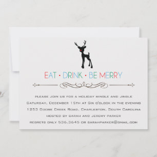 Invitation de Reindeer Mingle et Jingle