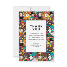 Invitation de remerciement d'anniversaire sur le t