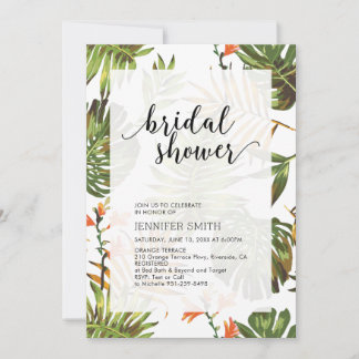 Invitation de Remise de Cadeaux de Mariage Tropica
