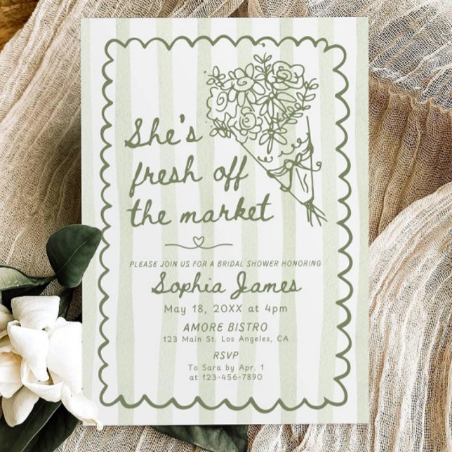 Invitation de Remise de Cadeaux de Mariée Fraîche  (Créateur téléchargé)