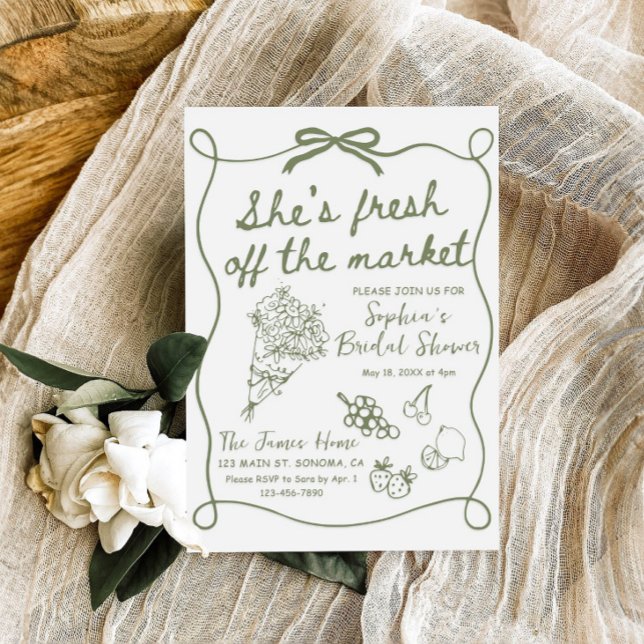 Invitation de Remise de Cadeaux de Mariée Fraîche  (Créateur téléchargé)