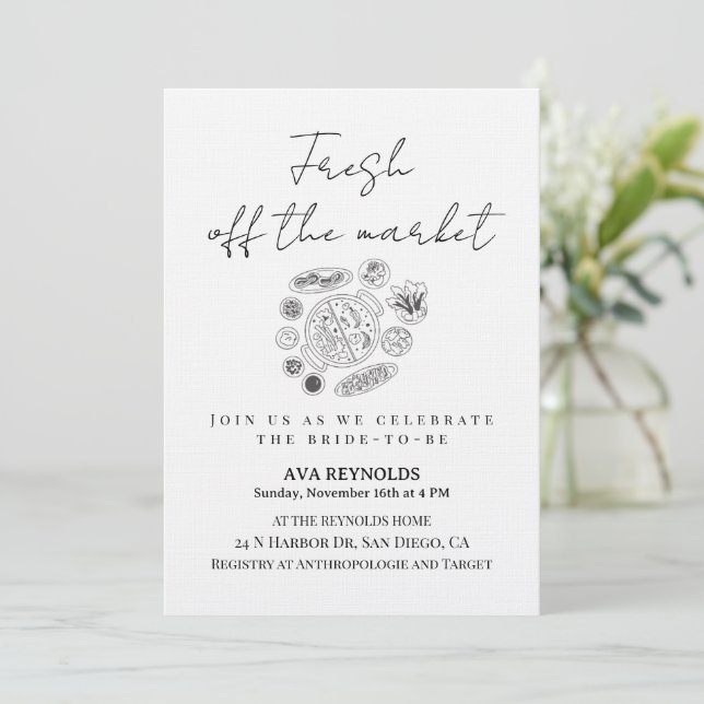 Invitation de Remise de Cadeaux de Mariée Modèle « (Debout devant)