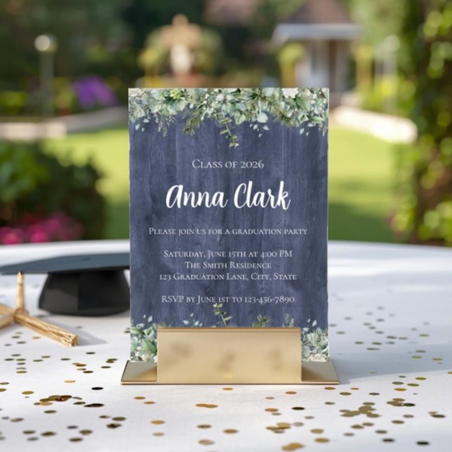 Invitation de remise de diplôme au bois de Navy Eu (Créateur téléchargé)