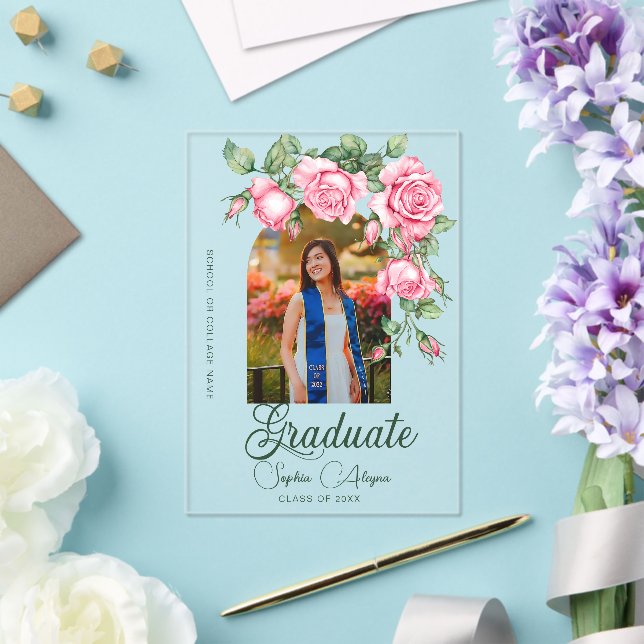 Invitation de remise de diplôme avec photo de jard (Insitu (Mariage))