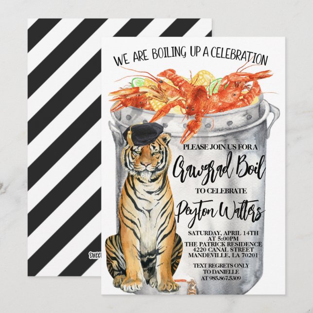 Invitation de remise de diplôme de bouillabaisse d (Devant / Derrière)