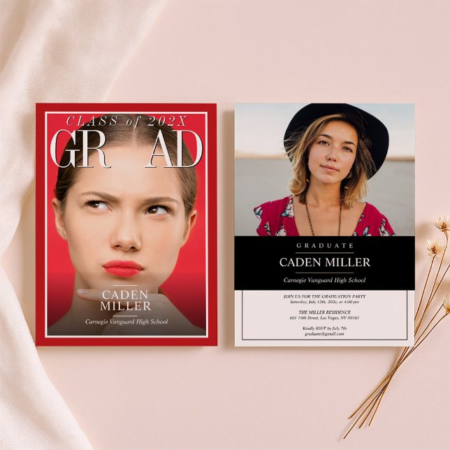 Invitation de remise de diplôme de journal de maga (Créateur téléchargé)