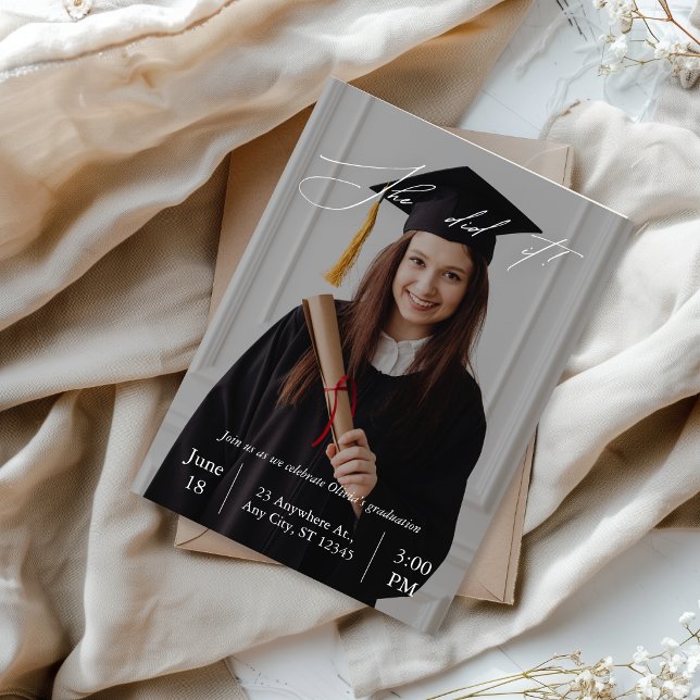 Invitation de remise de diplômes Célébration Éléga (Créateur téléchargé)
