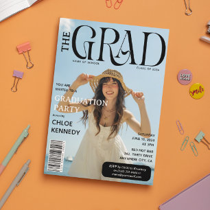 Invitation de remise de diplômes de style magazine