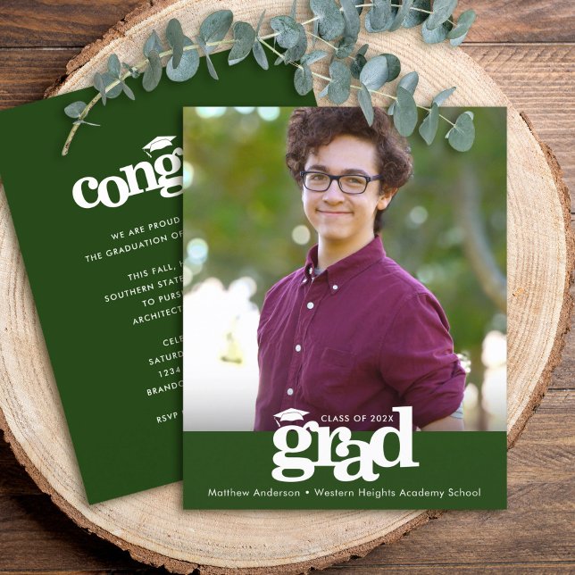 Invitation de remise de diplômes en gras avec phot (Créateur téléchargé)