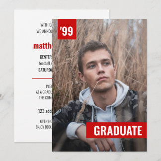 Invitation de remise de diplômes photo moderne et 