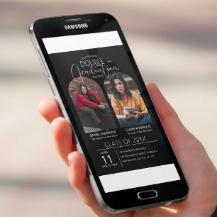 Invitation de remise des diplômes avec photo arqué