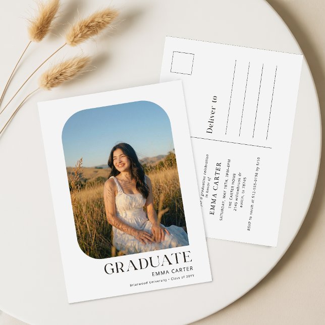 Invitation de remise des diplômes avec photo de di (Créateur téléchargé)