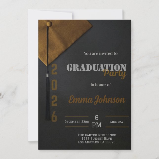Invitation de remise des diplômes de la promotion  (Devant)