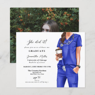 Invitation de remise des diplômes de photo d'infir