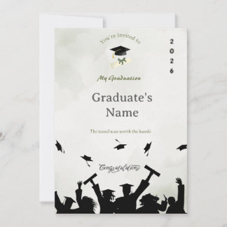 Invitation de remise des diplômes élégante | Nom e