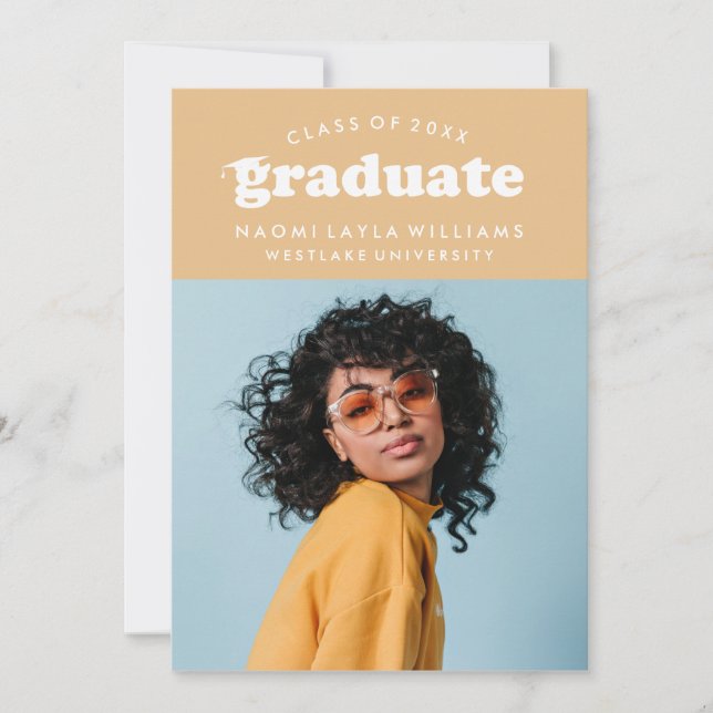 INvitation DE REMISE DES DIPLÔMES | MODERNE RÉTRO  (Devant)