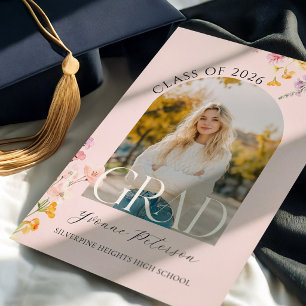Invitation de remise des diplômes Wildflower & Bow