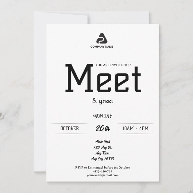 Invitation de rencontre d'affaires cool (Devant)
