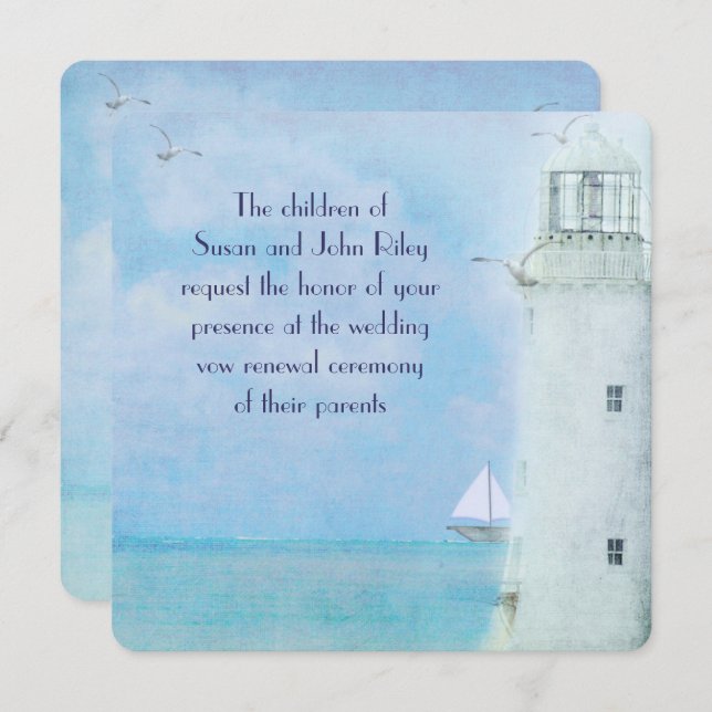 Invitation de renouvellement de phare Vow (Devant / Derrière)