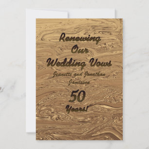 Invitation de renouvellement de vœux 50e anniversa