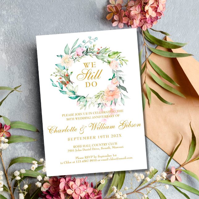 Invitation de renouvellement de vœux d'anniversair (Créateur téléchargé)