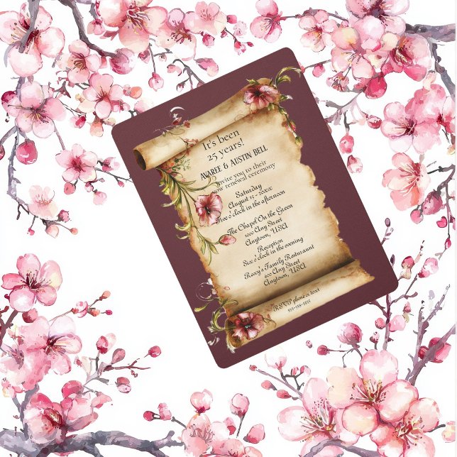 Invitation de renouvellement de vœux de 25 ans Anc (Créateur téléchargé)