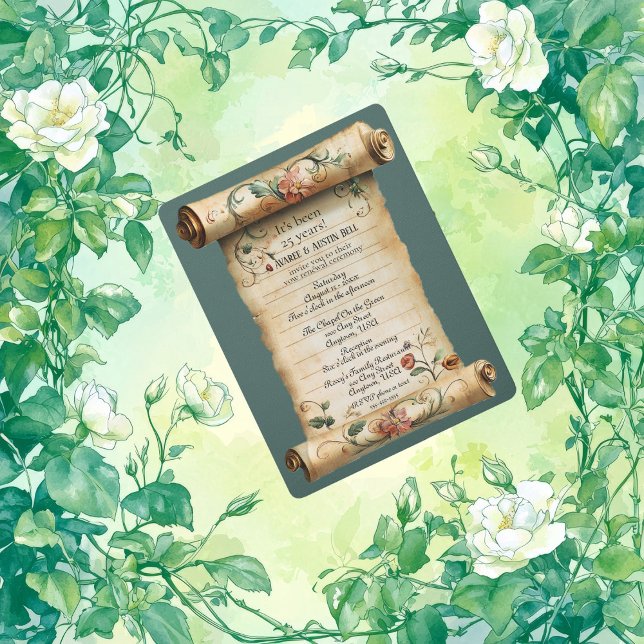 Invitation de renouvellement de vœux de 25 ans de  (Créateur téléchargé)