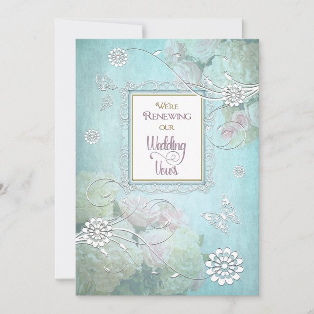 Invitation de Renouvellement de Voeux de Mariage,  (Devant)