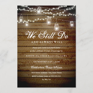 Invitation de renouvellement de vœux de mariage an