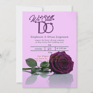 Invitation de renouvellement de vœux de mariage Ro