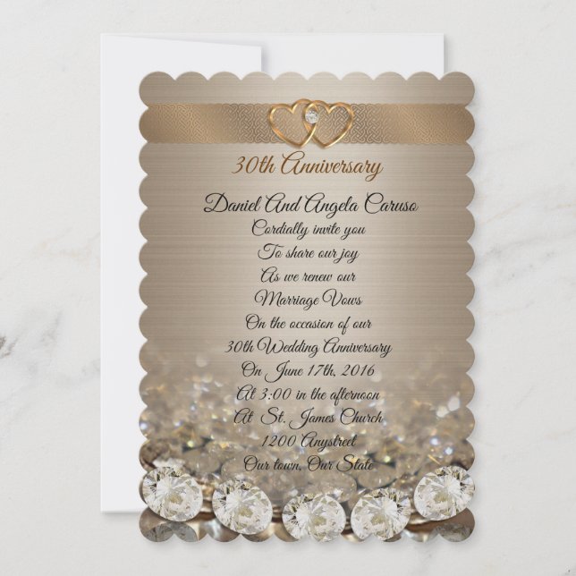 Invitation de renouvellement de vœux pour le 30e a (Devant)