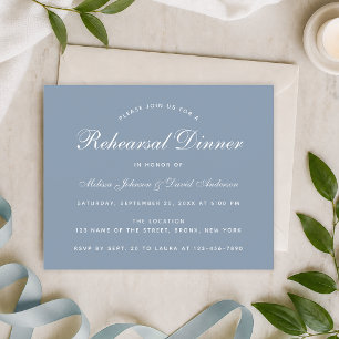 Invitation de répétition de dîner budget bleu pous