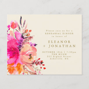 Invitation de répétition de dîner Budget Rose Gold