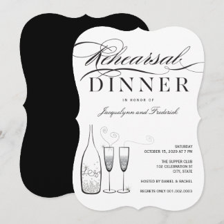 Invitation de répétition de dîner de fête au Champ