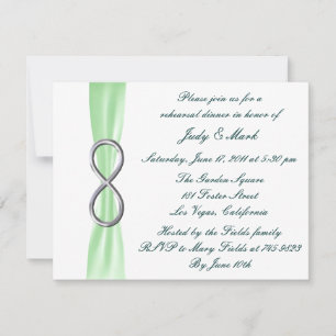 Invitation de répétition de dîner de mariage Green