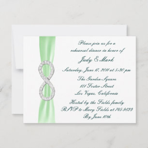 Invitation de répétition de mariage Green Infinity