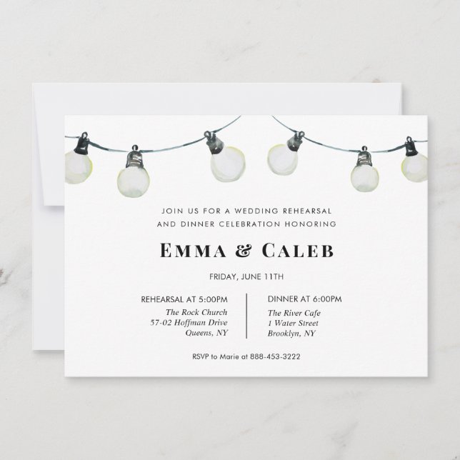 Invitation de répétition Mariage des lumières de c (Devant)
