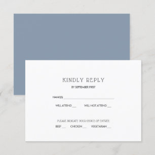 Invitation de réponse de mariage simple moderne bl