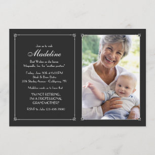 Invitation de retraite avec cadre photo d'amour