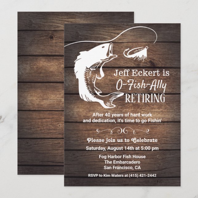 Invitation de retraite de pêche (Devant / Derrière)