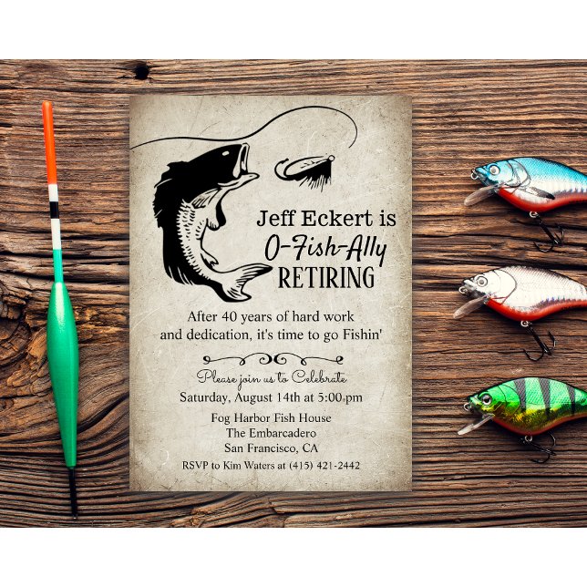 Invitation de retraite de pêche (Créateur téléchargé)