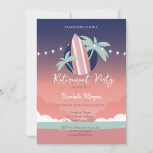 Invitation de retraite de planche de surf Palms