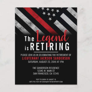 Invitation de retraite de pompier à budget