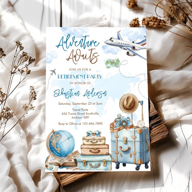 Invitation de retraite de voyage d'aventure attend (Créateur téléchargé)