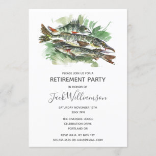 Invitation de retraite Fête de retraite   Pêche