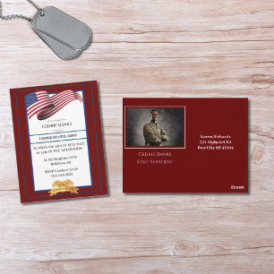 Invitation de retraite militaire avec photo et bla