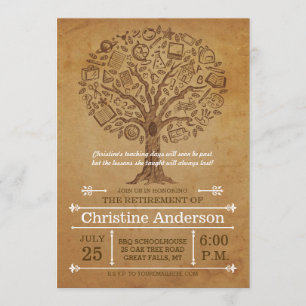 Invitation de retraite pour enseignant de l'Arbre